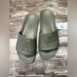 Adidas Adilette Aqua Slides in Olive